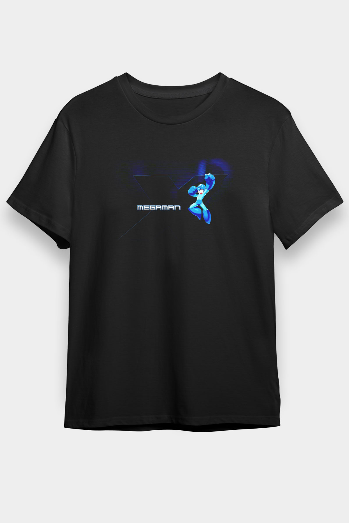Mega Man Siyah Unisex Tişört T-Shirt