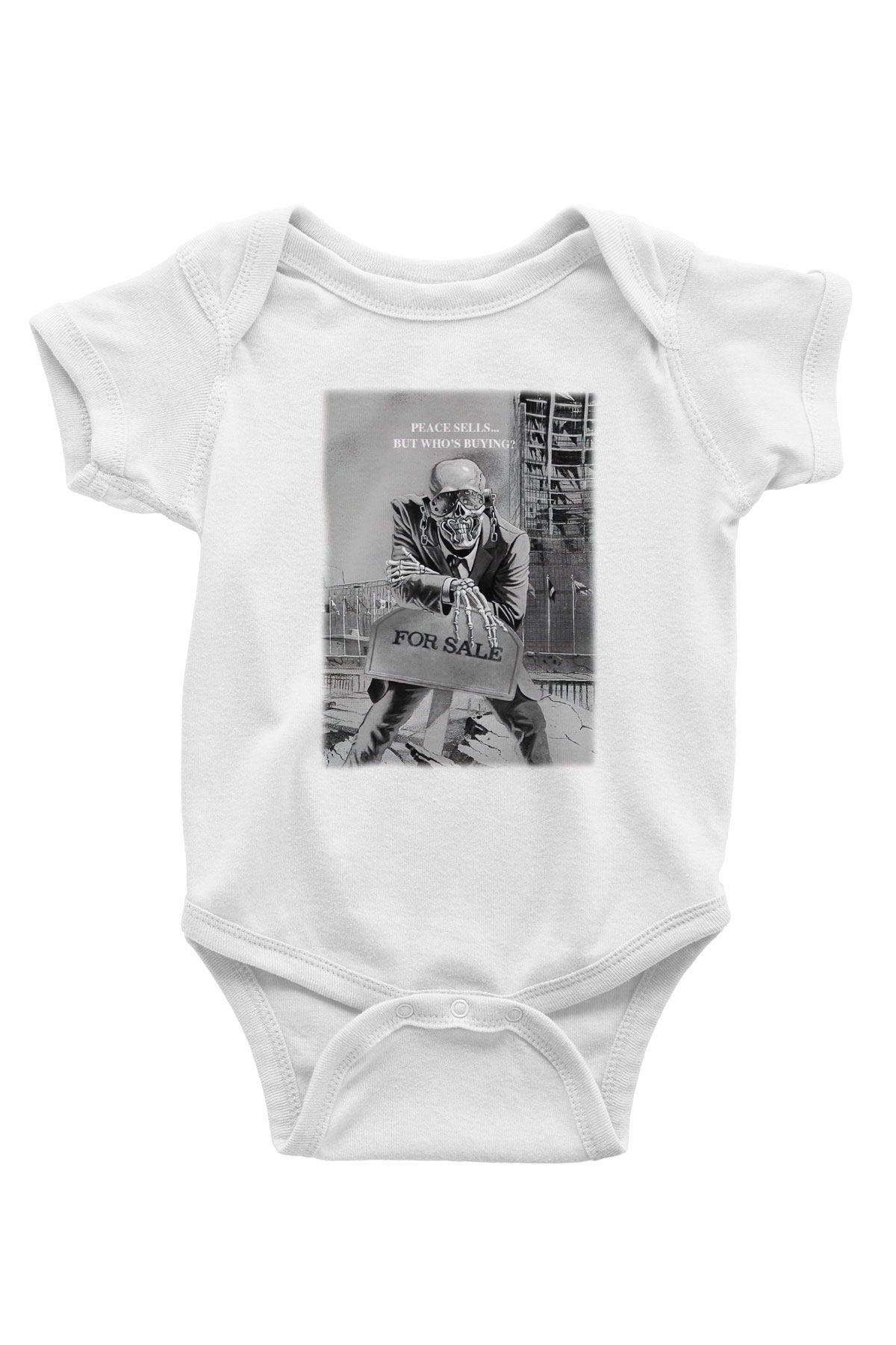 Megadeth Baskılı Beyaz Unisex Bebek Body - Zıbın
