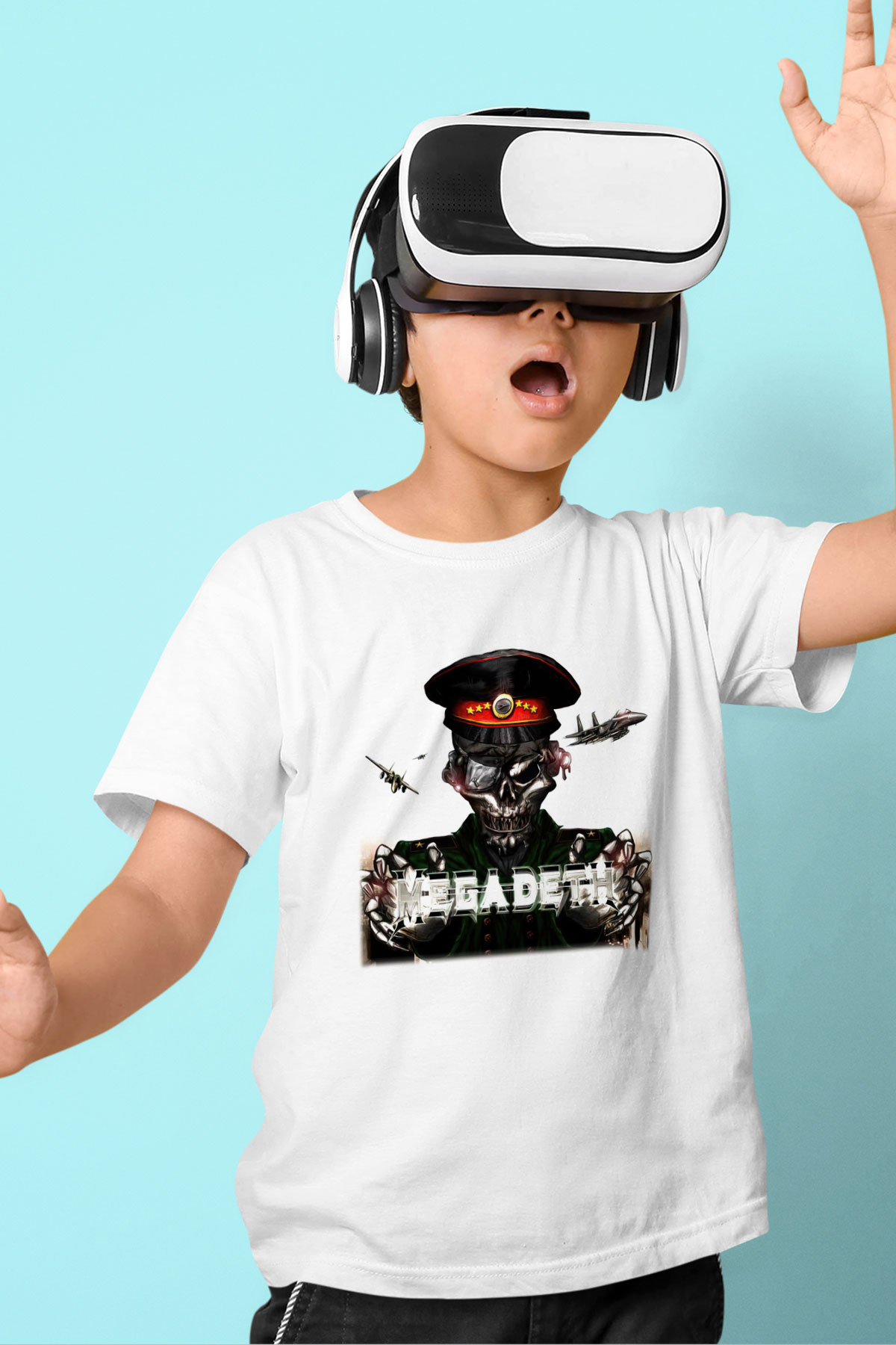Megadeth Baskılı Beyaz Unisex Çocuk Tişört