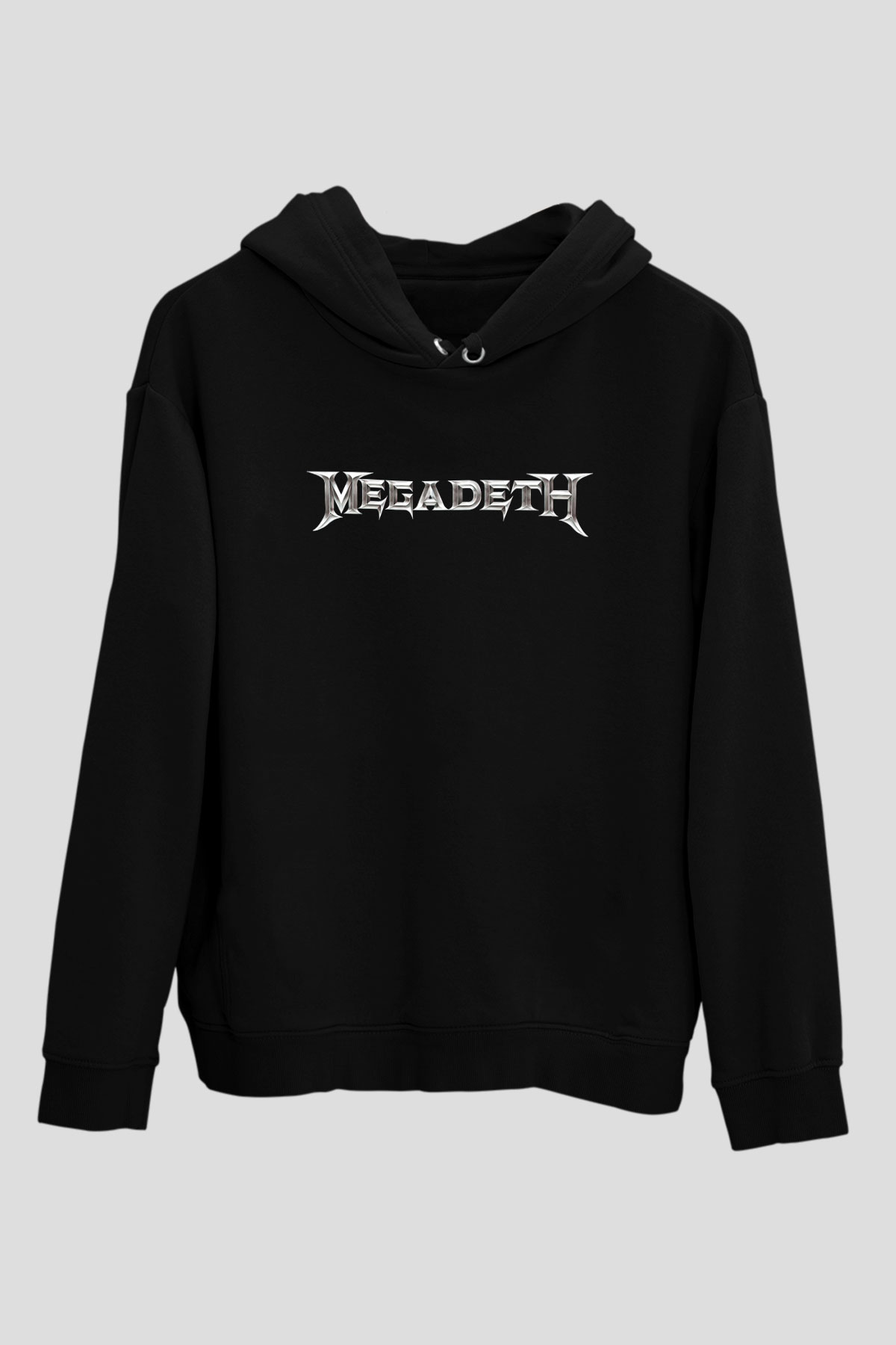 Megadeth Baskılı Unisex Siyah Kapüşonlu Sweatshirt