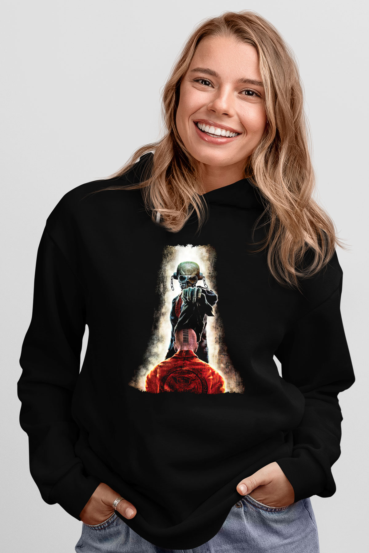 Megadeth Baskılı Unisex Siyah Kapüşonlu Sweatshirt