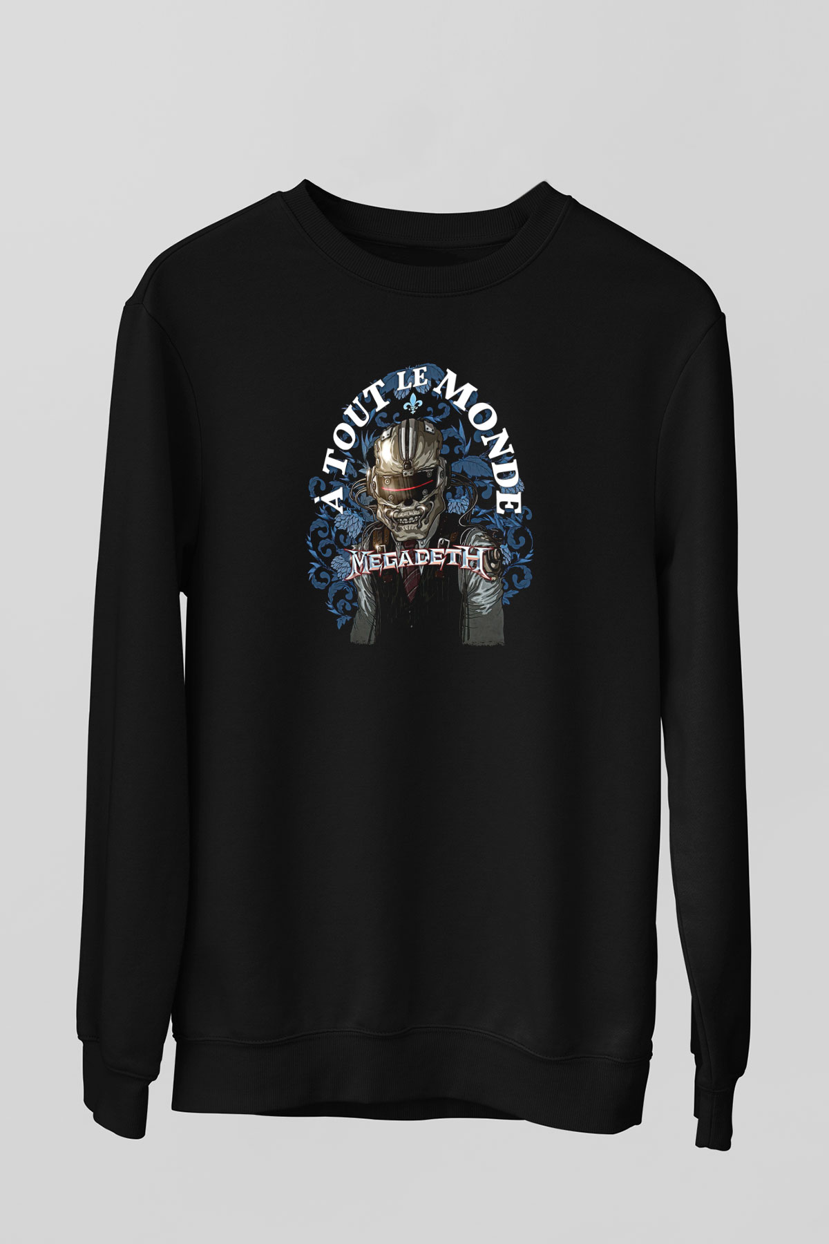 Megadeth Baskılı Unisex Siyah Sweatshirt