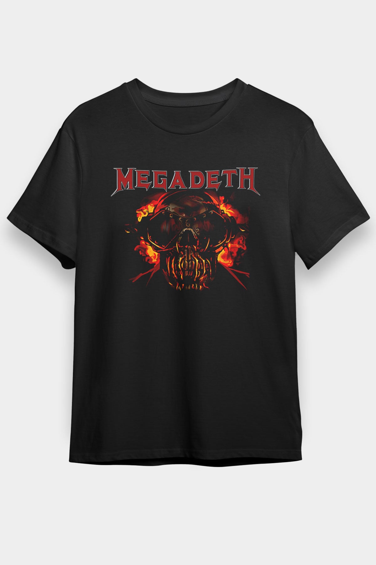 Megadeth Baskılı Unisex Siyah Tişört - Tshirt