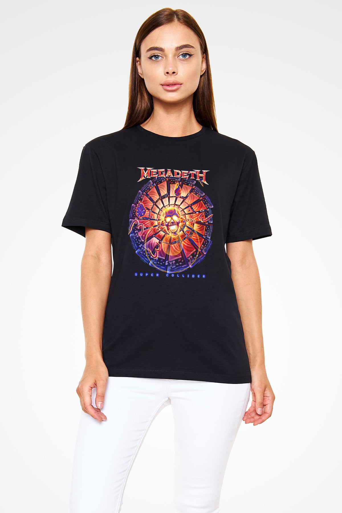 Megadeth Baskılı Unisex Siyah Tişört - Tshirt