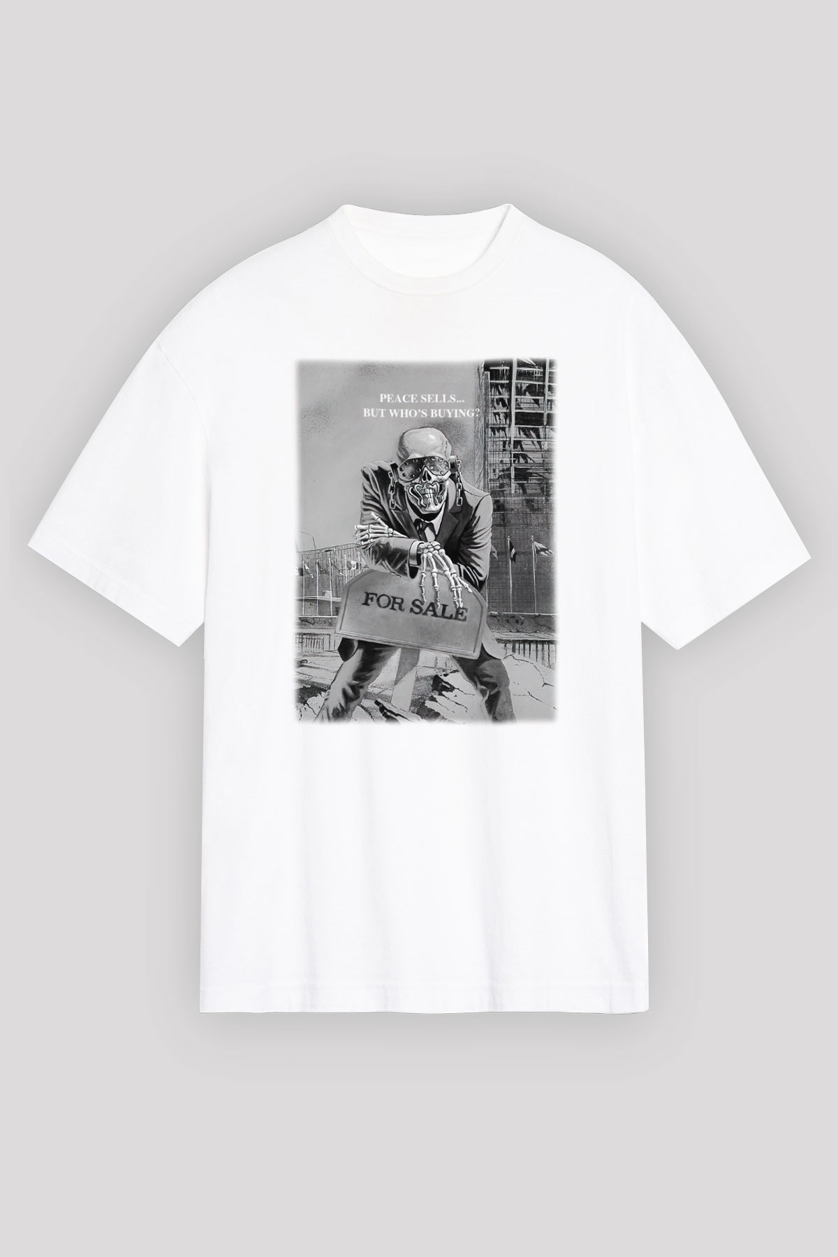 Megadeth Beyaz Unisex Oversize Tişört T-Shirt