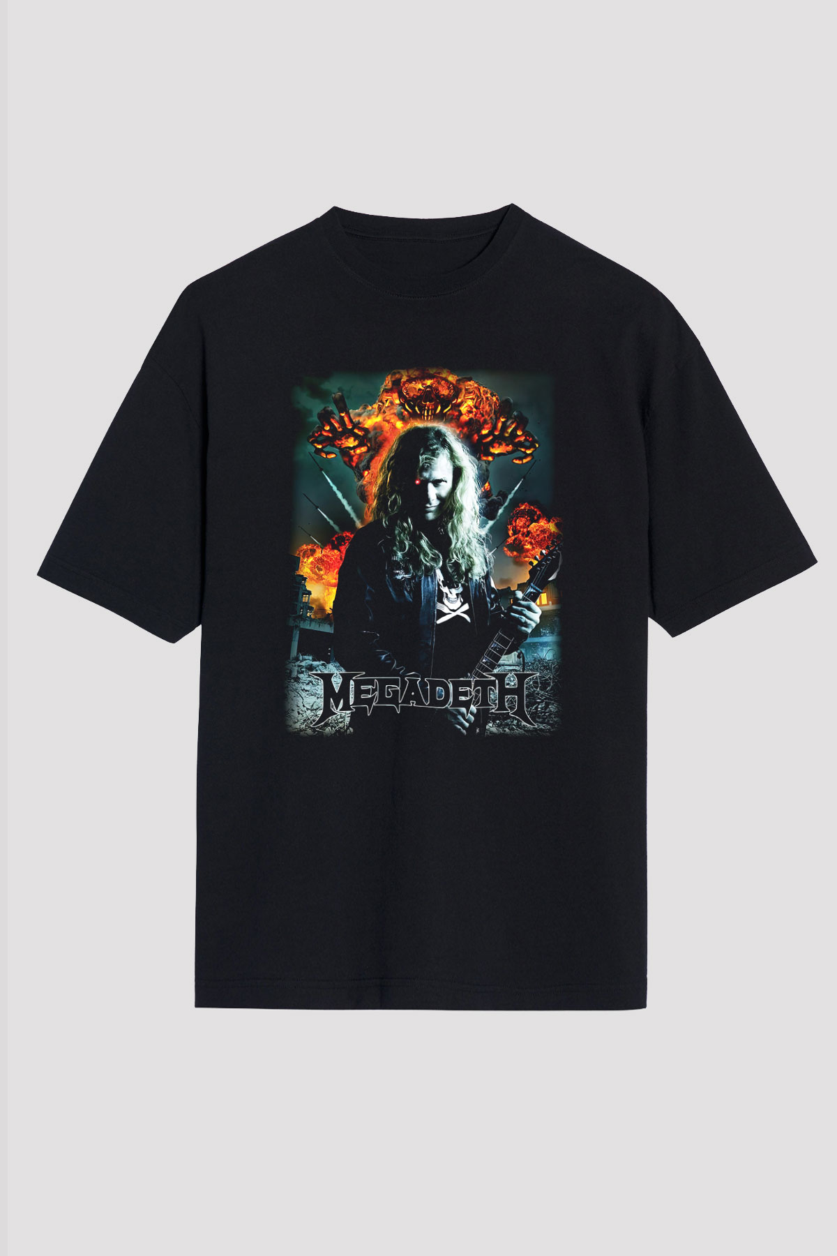 Megadeth Siyah Unisex Oversize Tişört T-Shirt