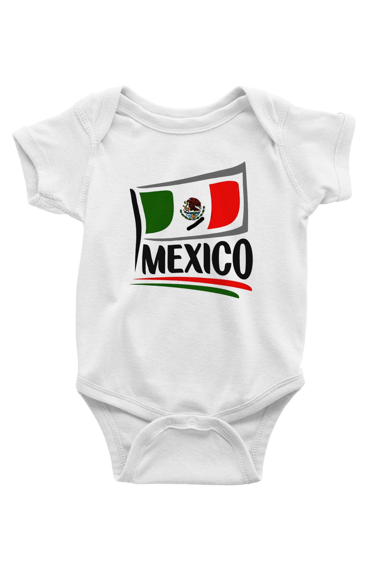 Meksika Baskılı Beyaz Unisex Bebek Body - Zıbın
