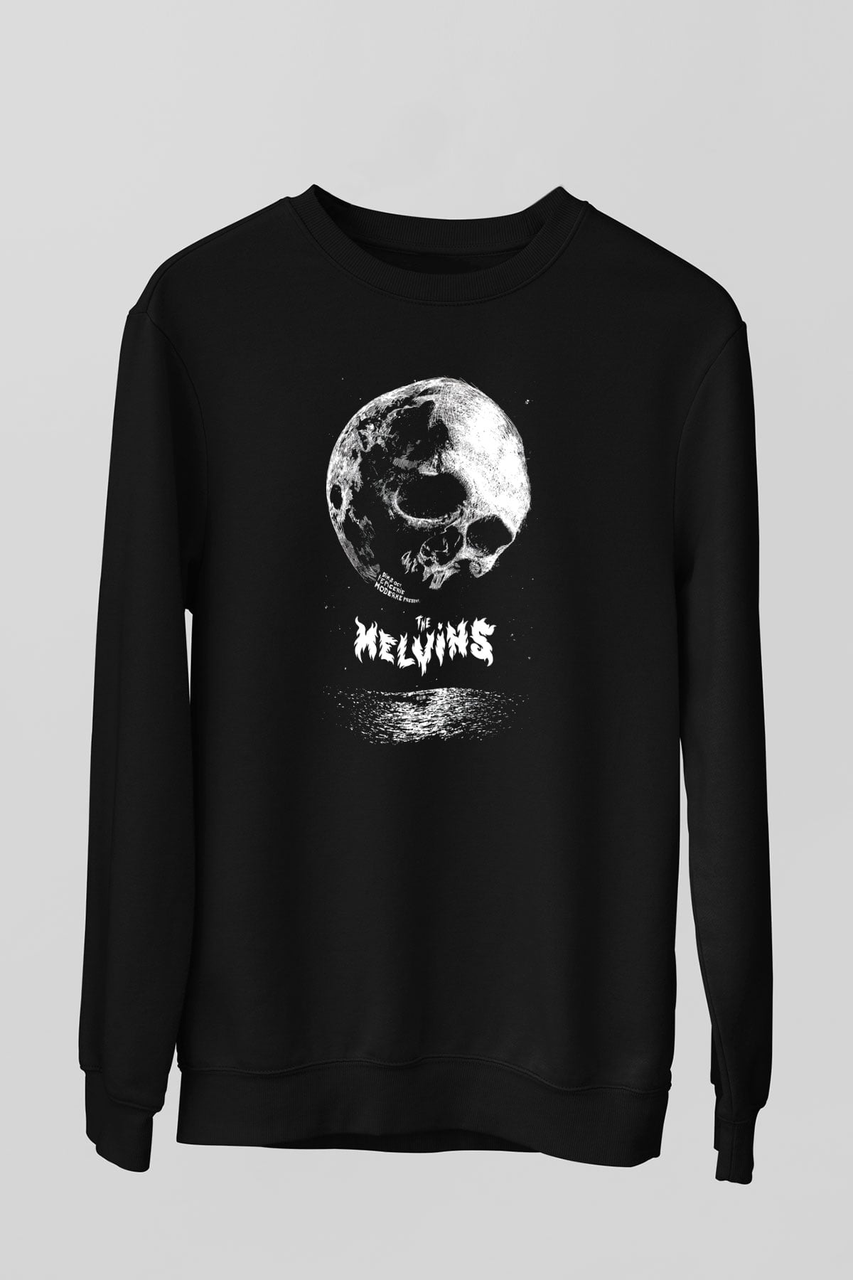 Melvins Baskılı Unisex Siyah Sweatshirt