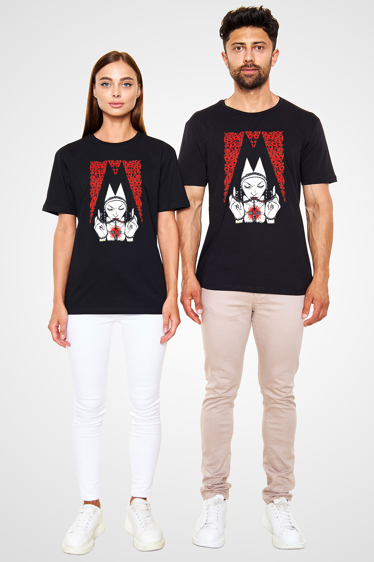 Melvins Baskılı Unisex Siyah Tişört - Tshirt