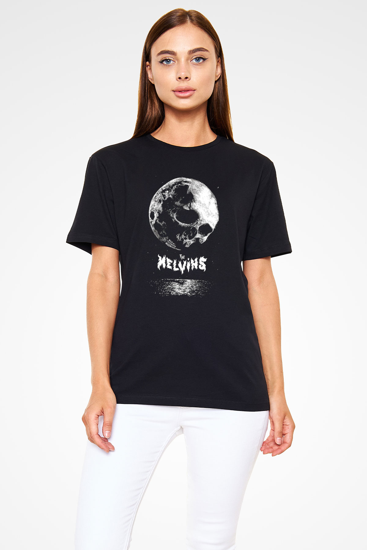 Melvins Baskılı Unisex Siyah Tişört - Tshirt