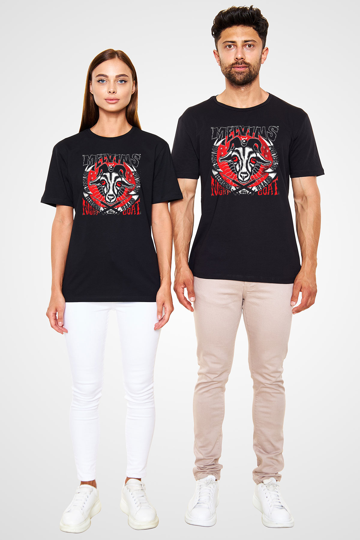Melvins Baskılı Unisex Siyah Tişört - Tshirt