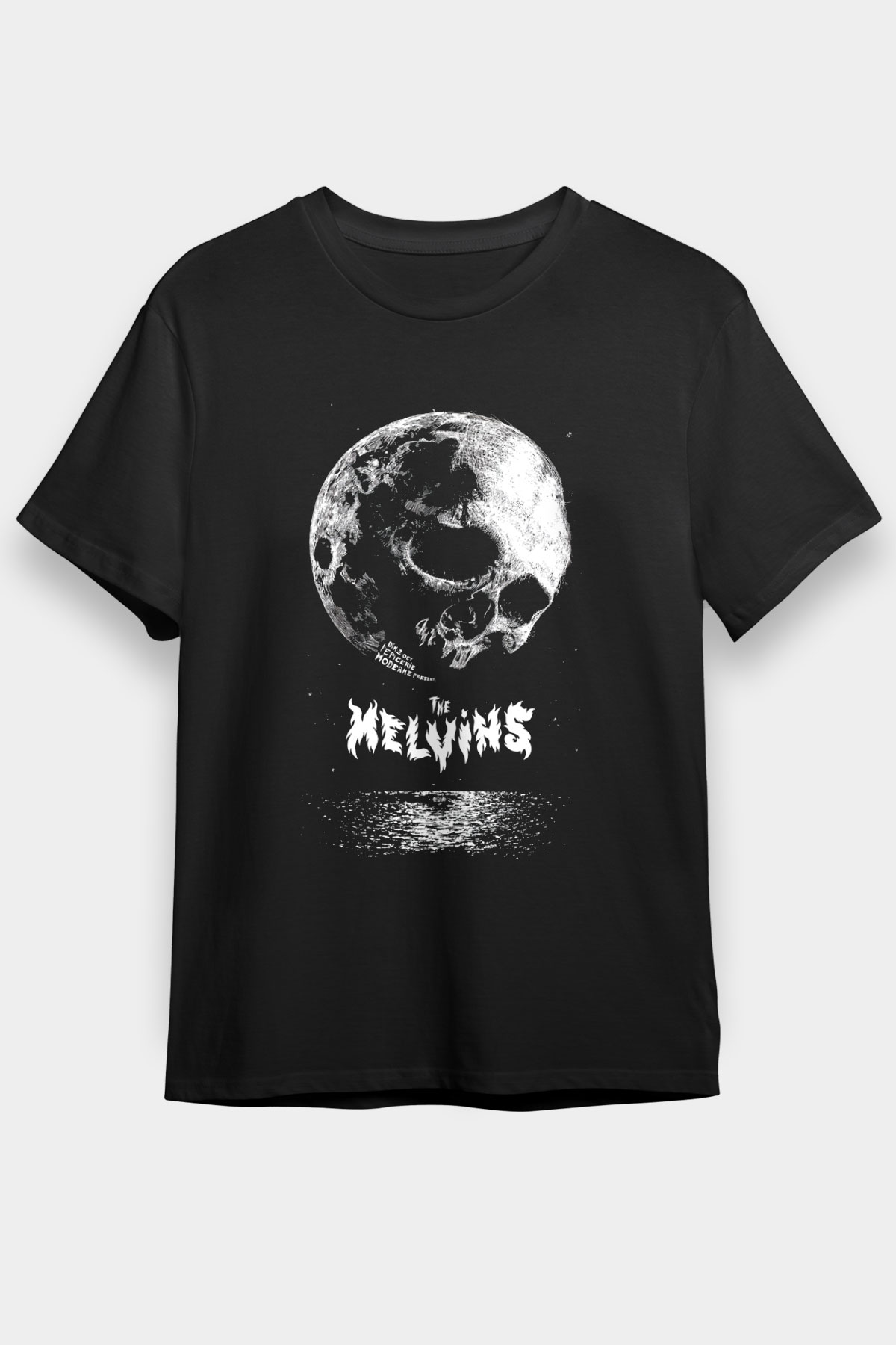 Melvins Baskılı Unisex Siyah Tişört - Tshirt