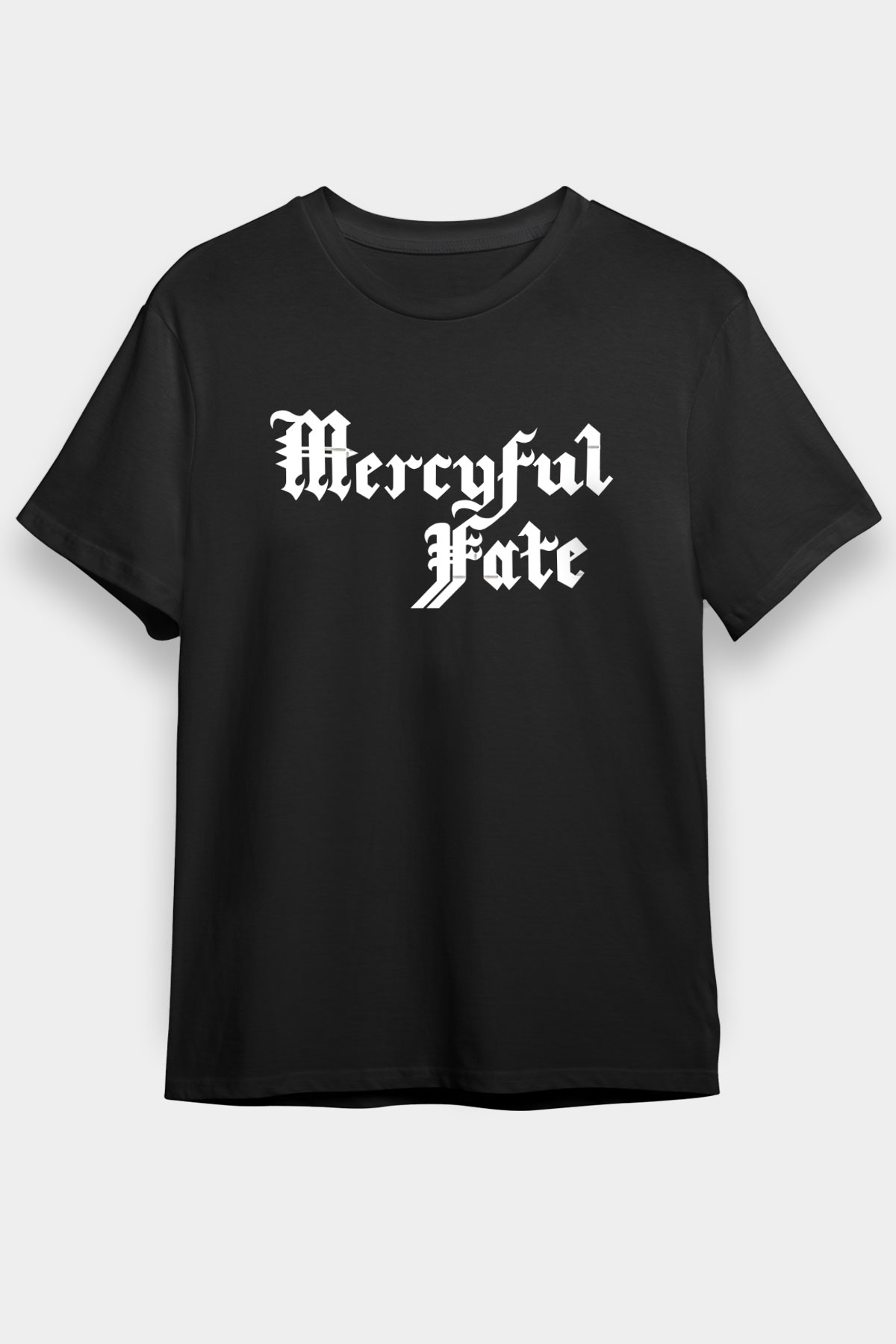 Mercyful Fate Baskılı Unisex Siyah Tişört - Tshirt