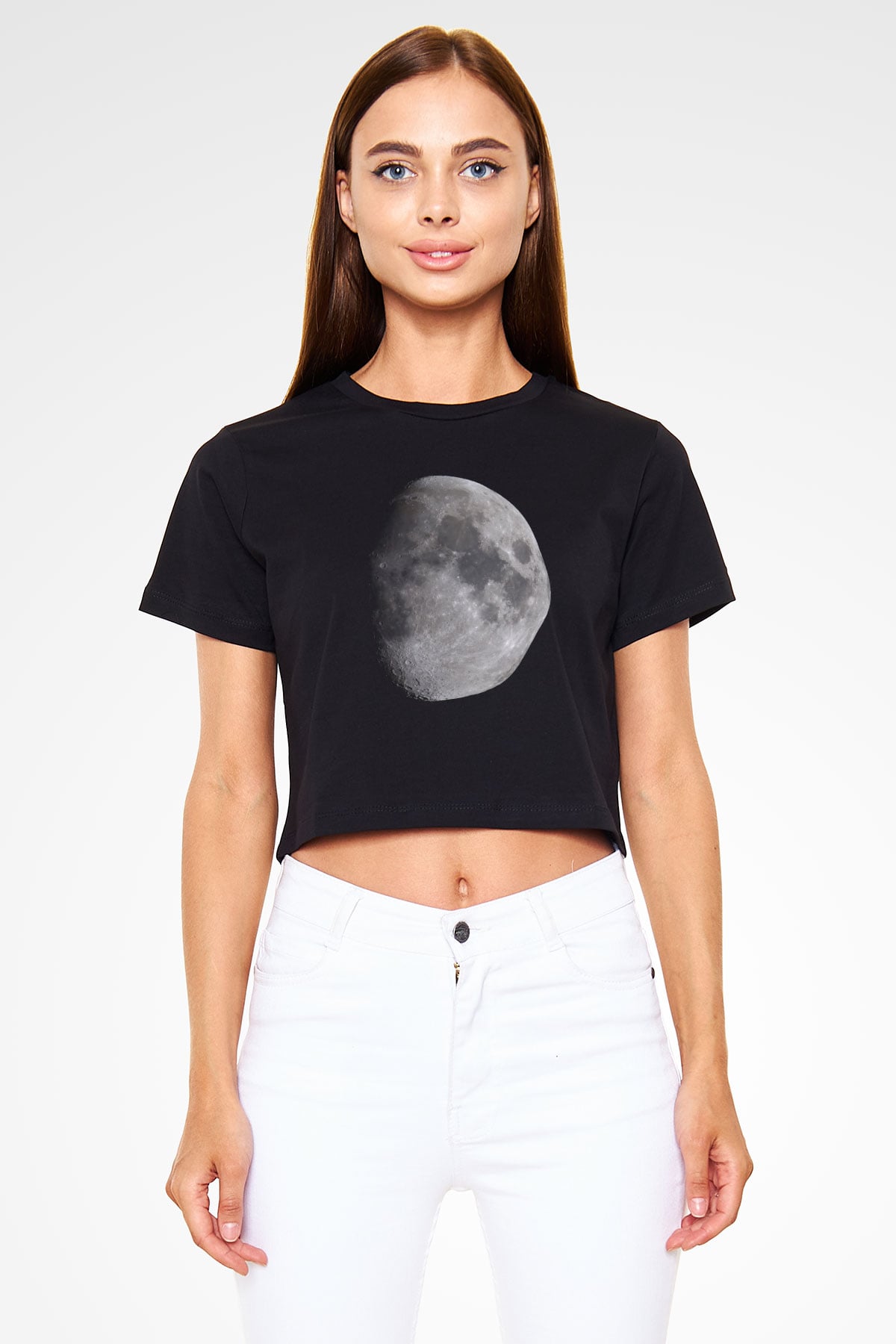 Merkür Siyah  Crop Top Tişört