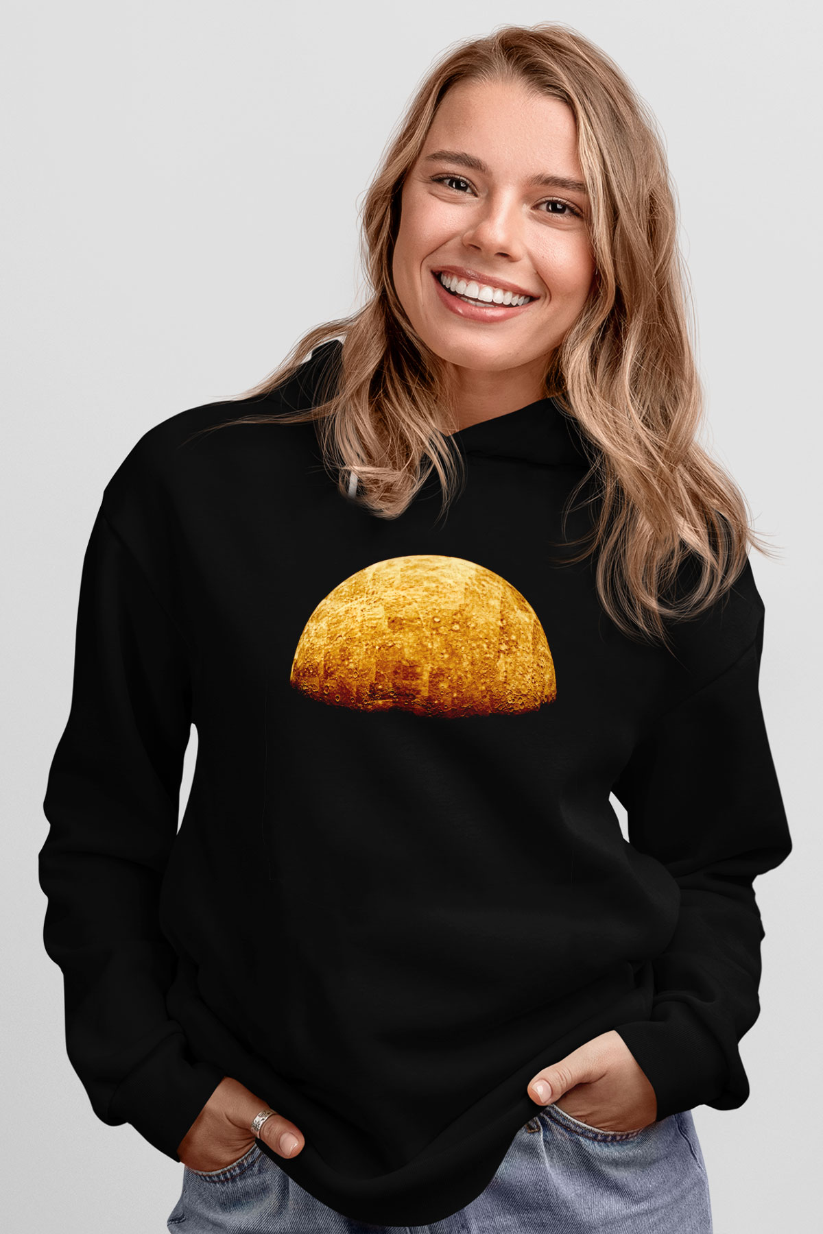Merkür Siyah Unisex Hoodie