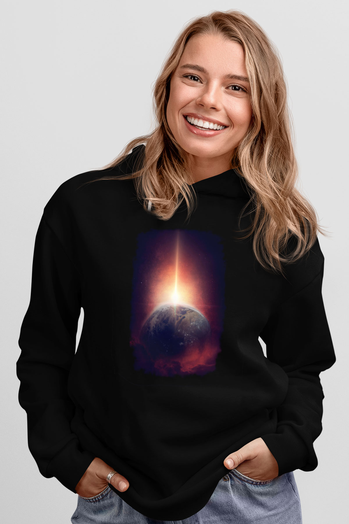 Merkür Siyah Unisex Hoodie