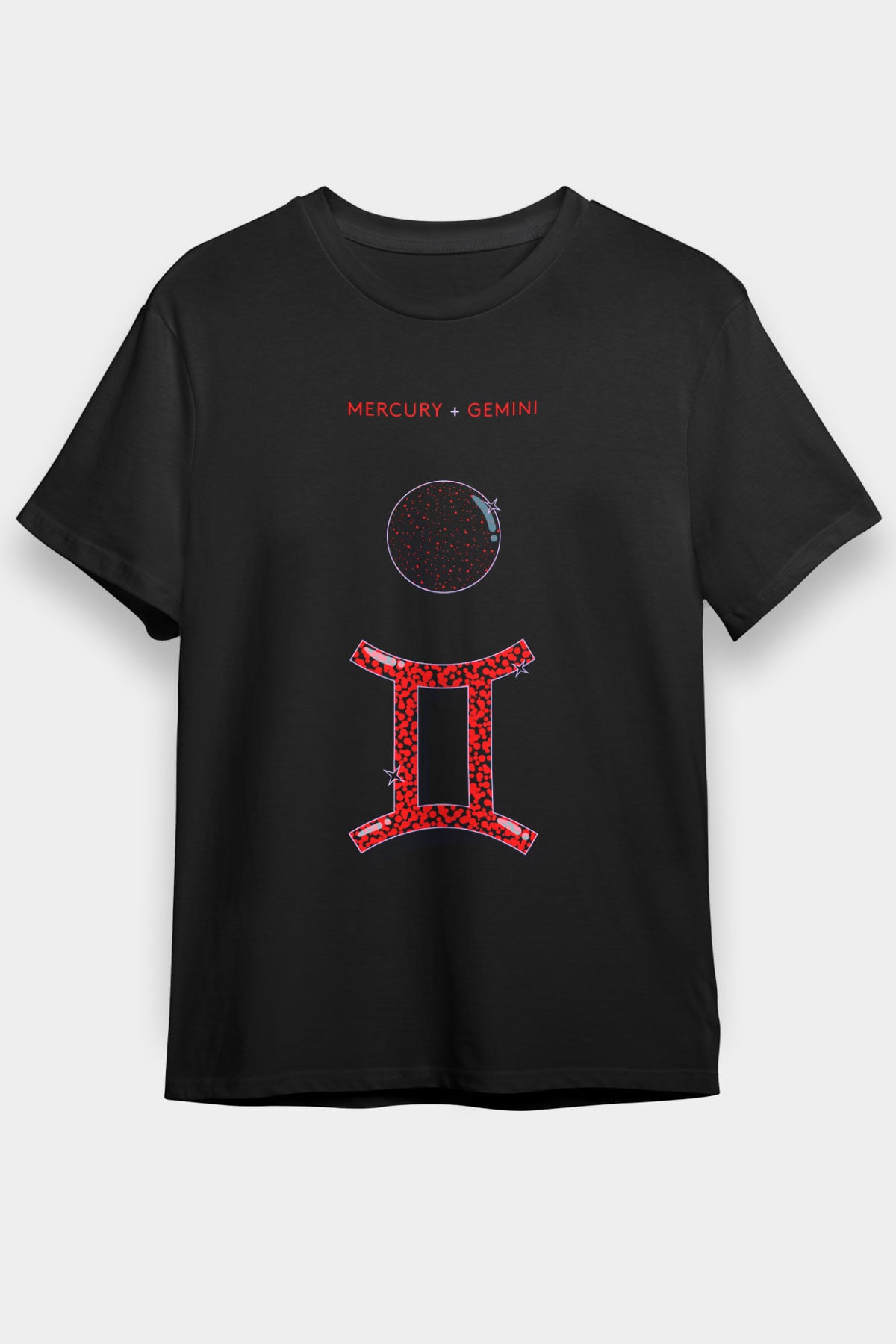 Merkür Siyah Unisex Tişört T-Shirt - TişörtFabrikası