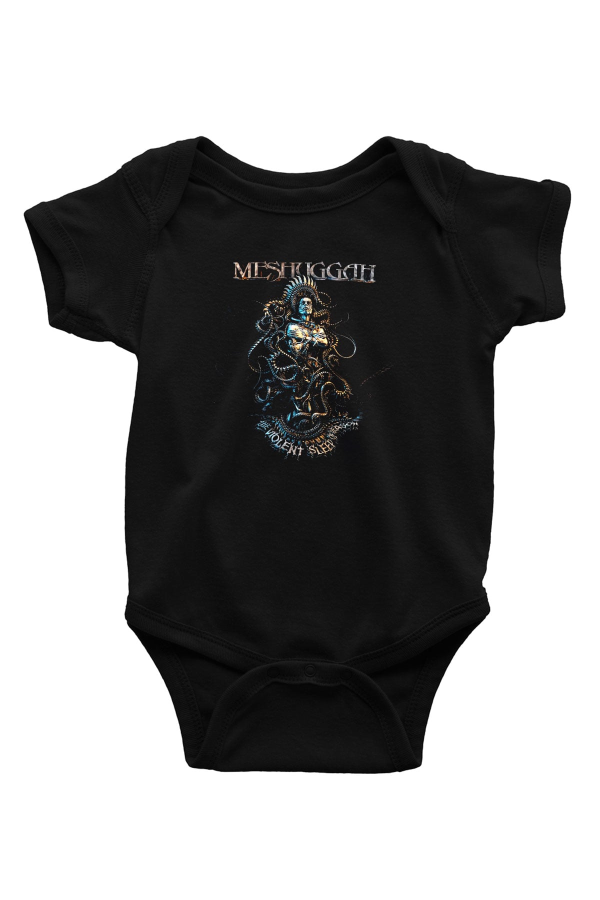 Meshuggah Baskılı Siyah Bebek Body - Zıbın