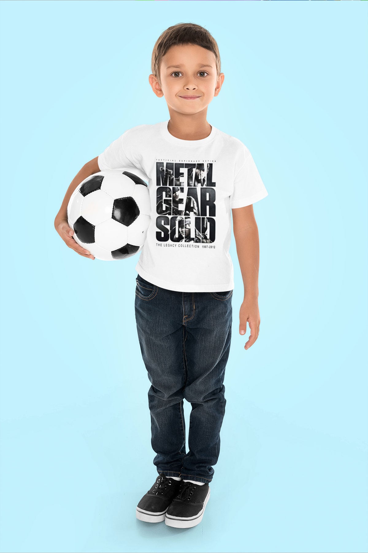 Metal Gear Solid Baskılı Beyaz Unisex Çocuk Tişört
