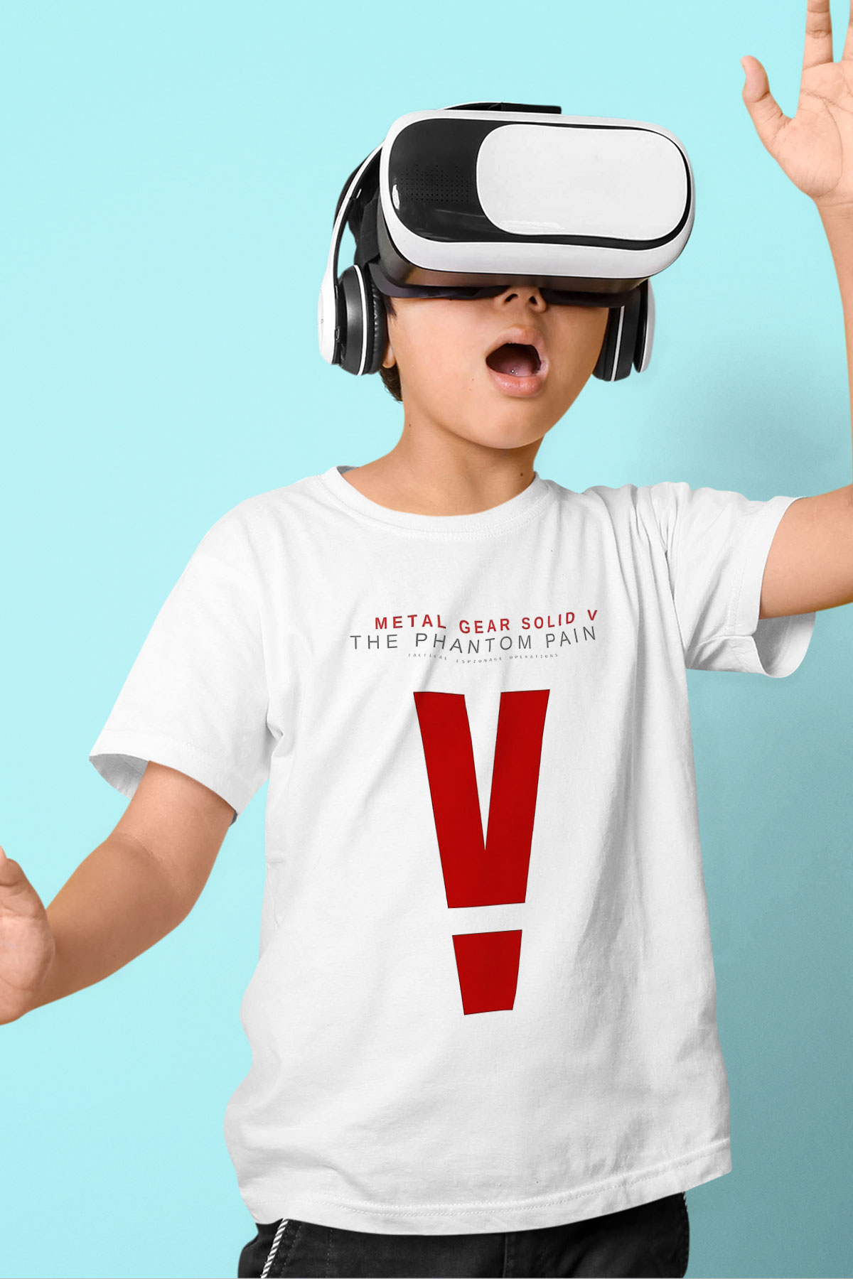 Metal Gear Solid Baskılı Beyaz Unisex Çocuk Tişört