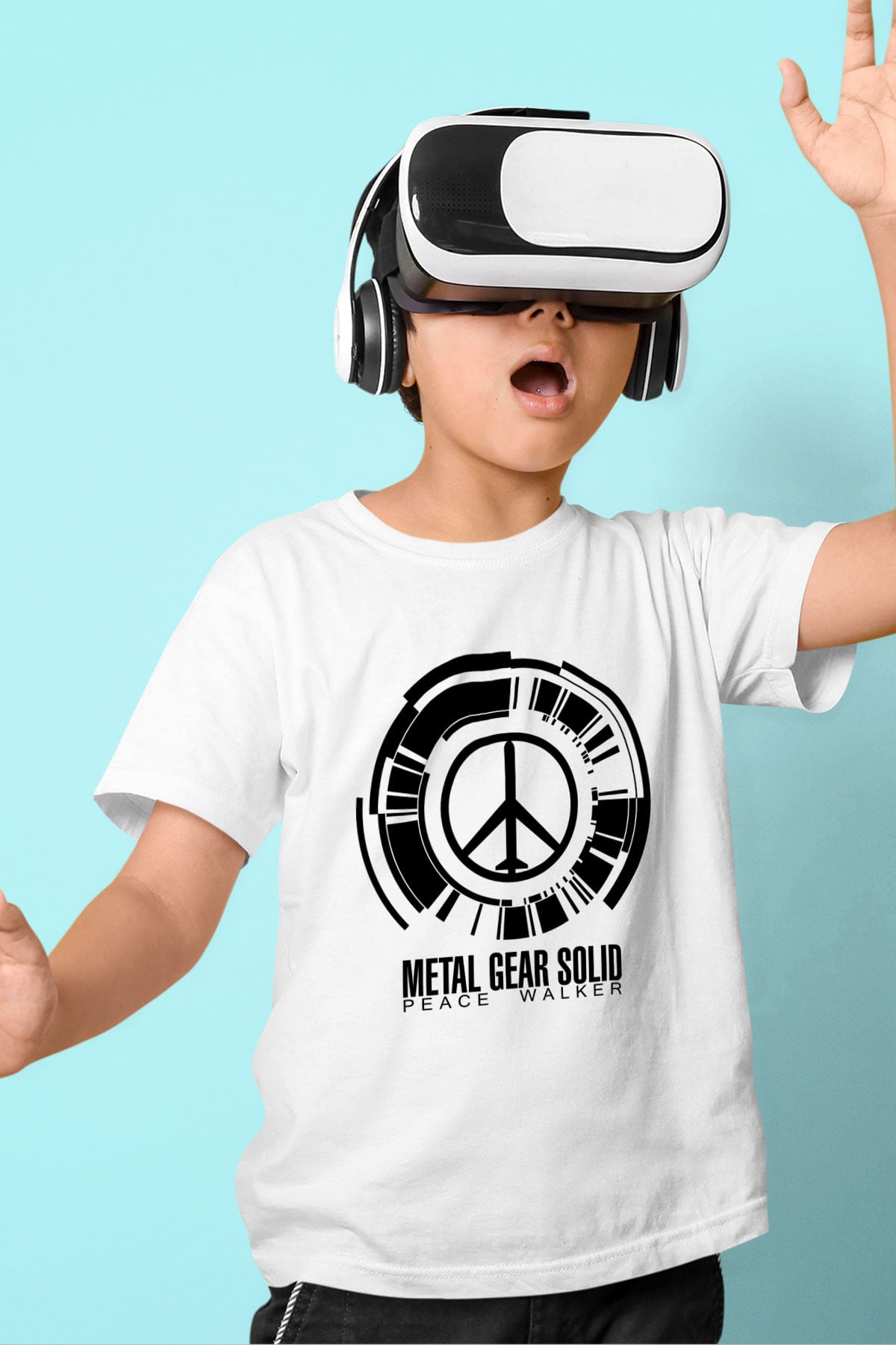 Metal Gear Solid Baskılı Beyaz Unisex Çocuk Tişört
