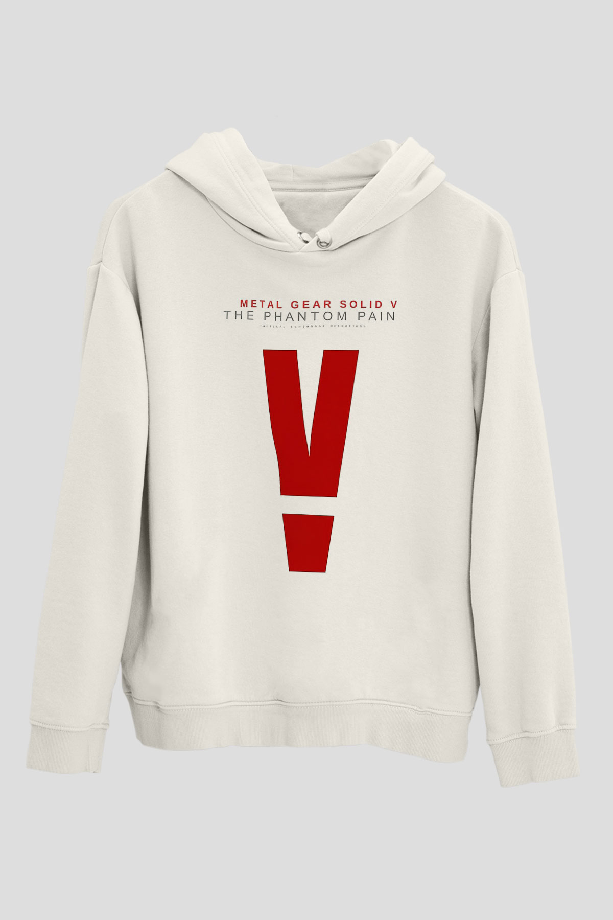 Metal Gear Solid Beyaz Unisex Kapşonlu Sweatshirt