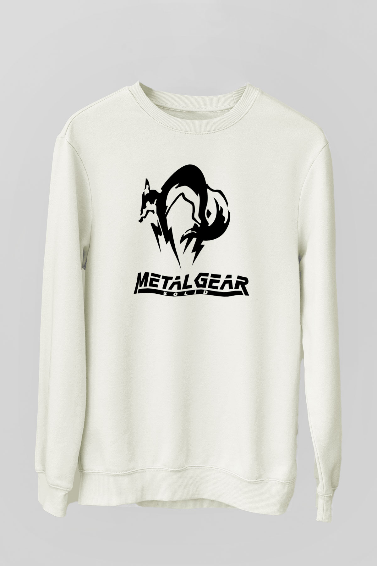 Metal Gear Solid Beyaz Unisex Sweatshirt
