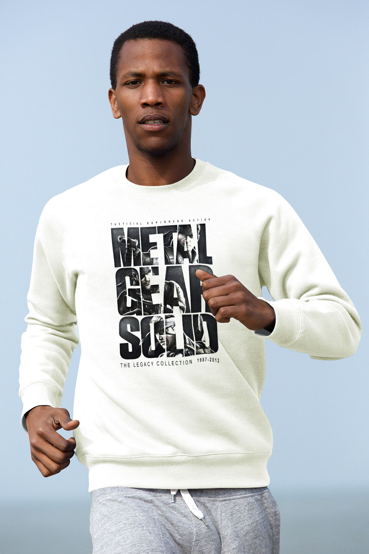 Metal Gear Solid Beyaz Unisex Sweatshirt