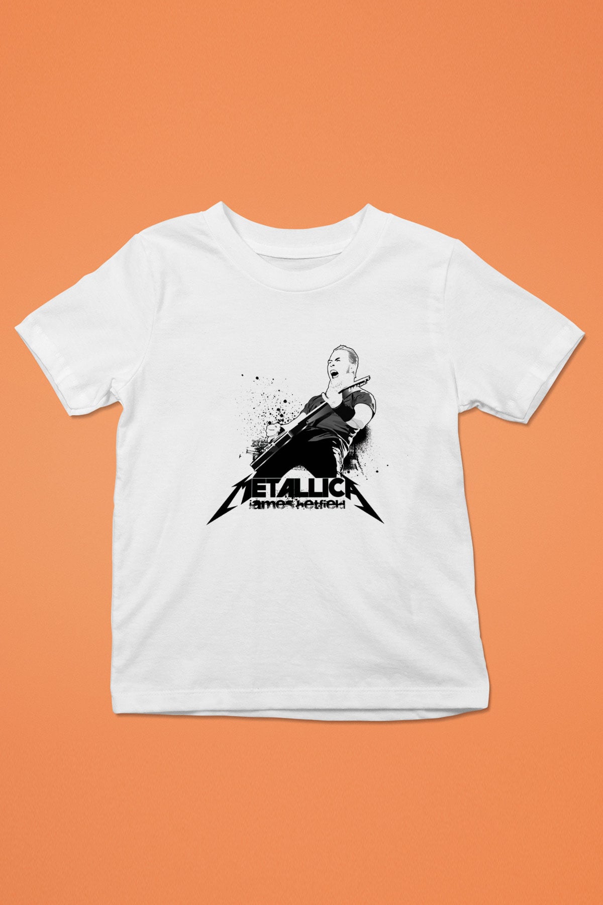 Metallica Baskılı Beyaz Unisex Çocuk Tişört