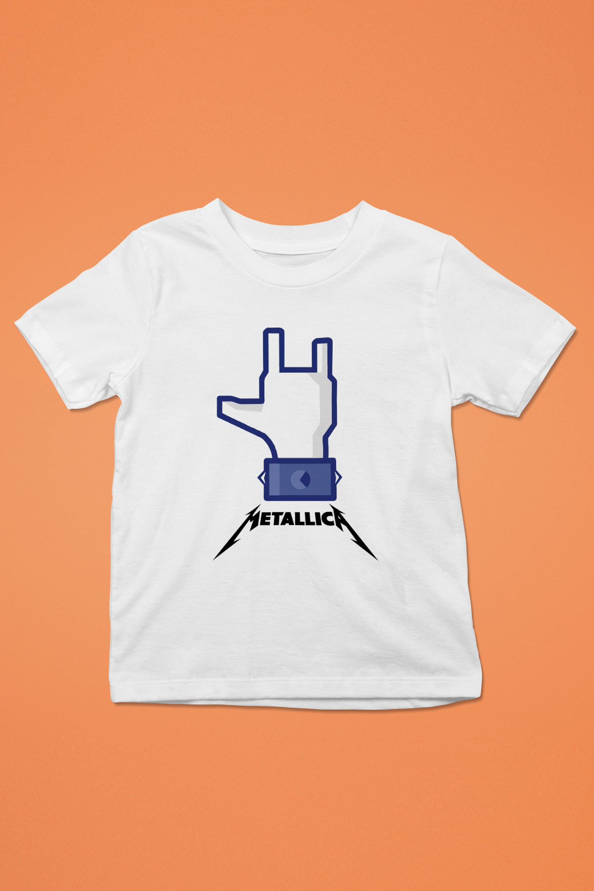 Metallica Baskılı Beyaz Unisex Çocuk Tişört