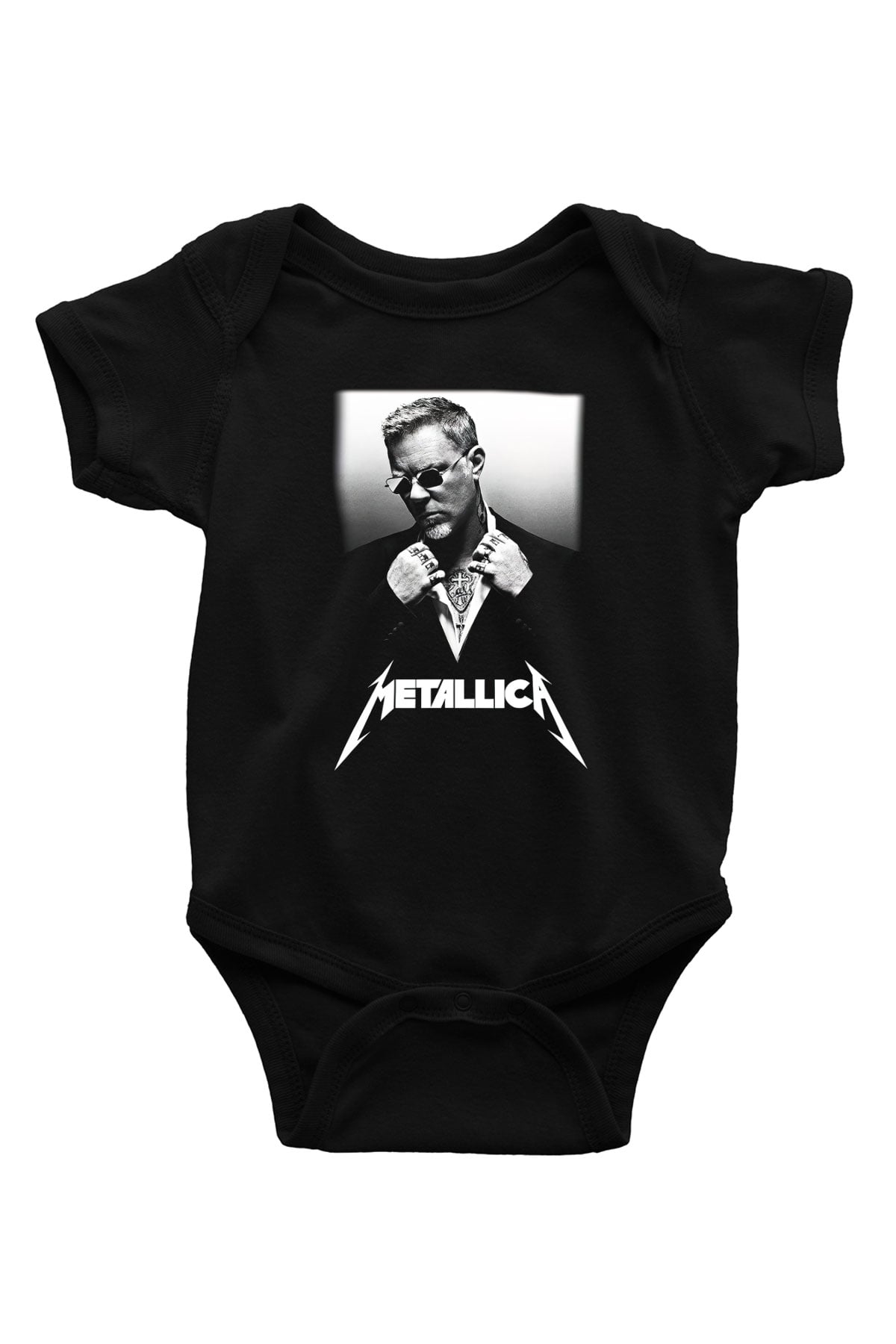 Metallica Baskılı Siyah Bebek Body - Zıbın