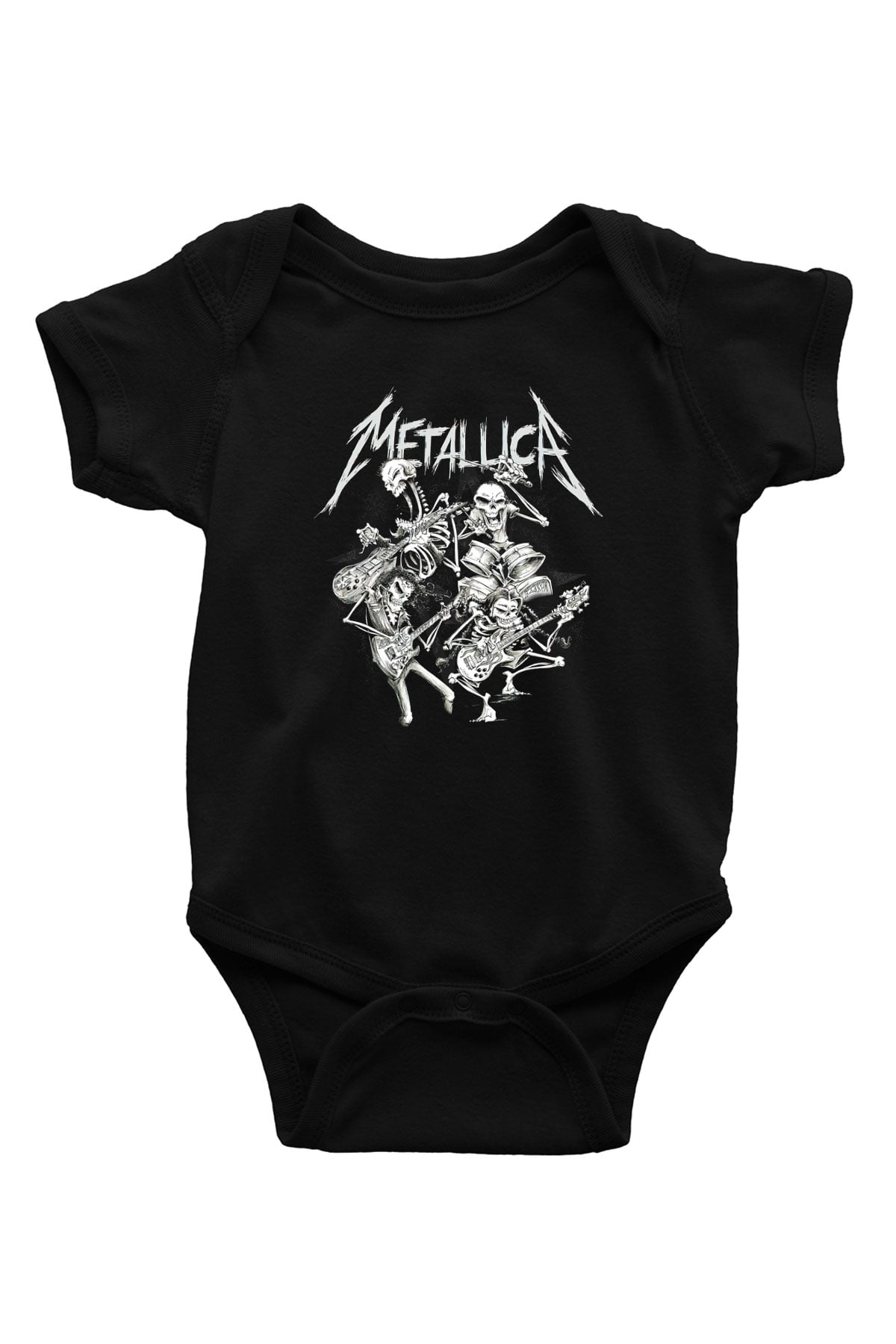 Metallica Baskılı Siyah Bebek Body - Zıbın