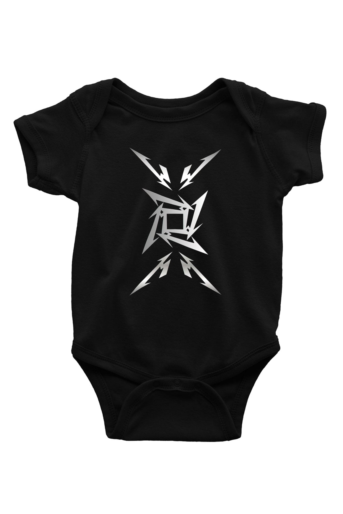 Metallica Baskılı Siyah Bebek Body - Zıbın