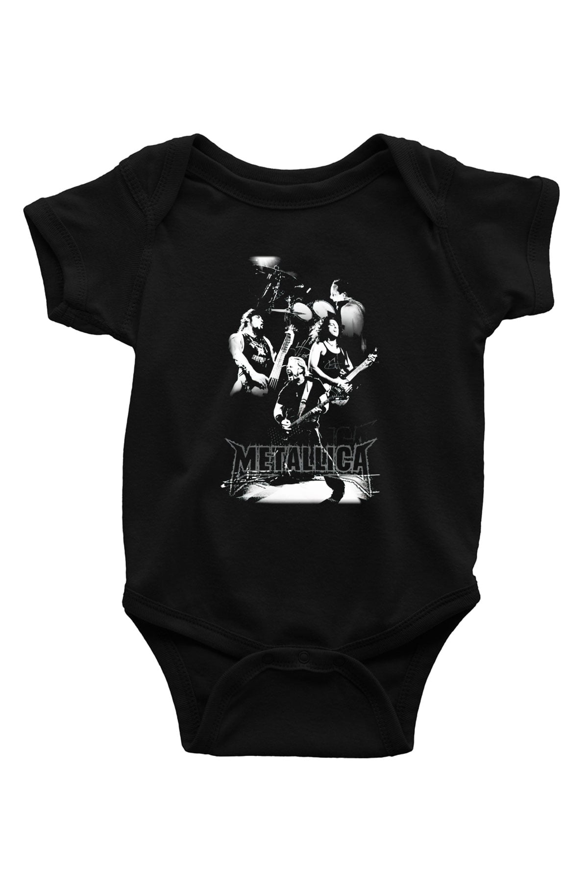 Metallica Baskılı Siyah Bebek Body - Zıbın
