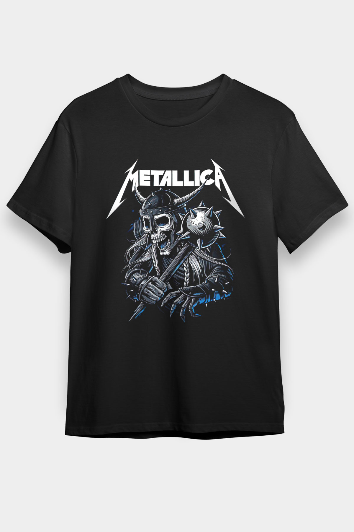 Metallica Baskılı Unisex Siyah Tişört - Tshirt