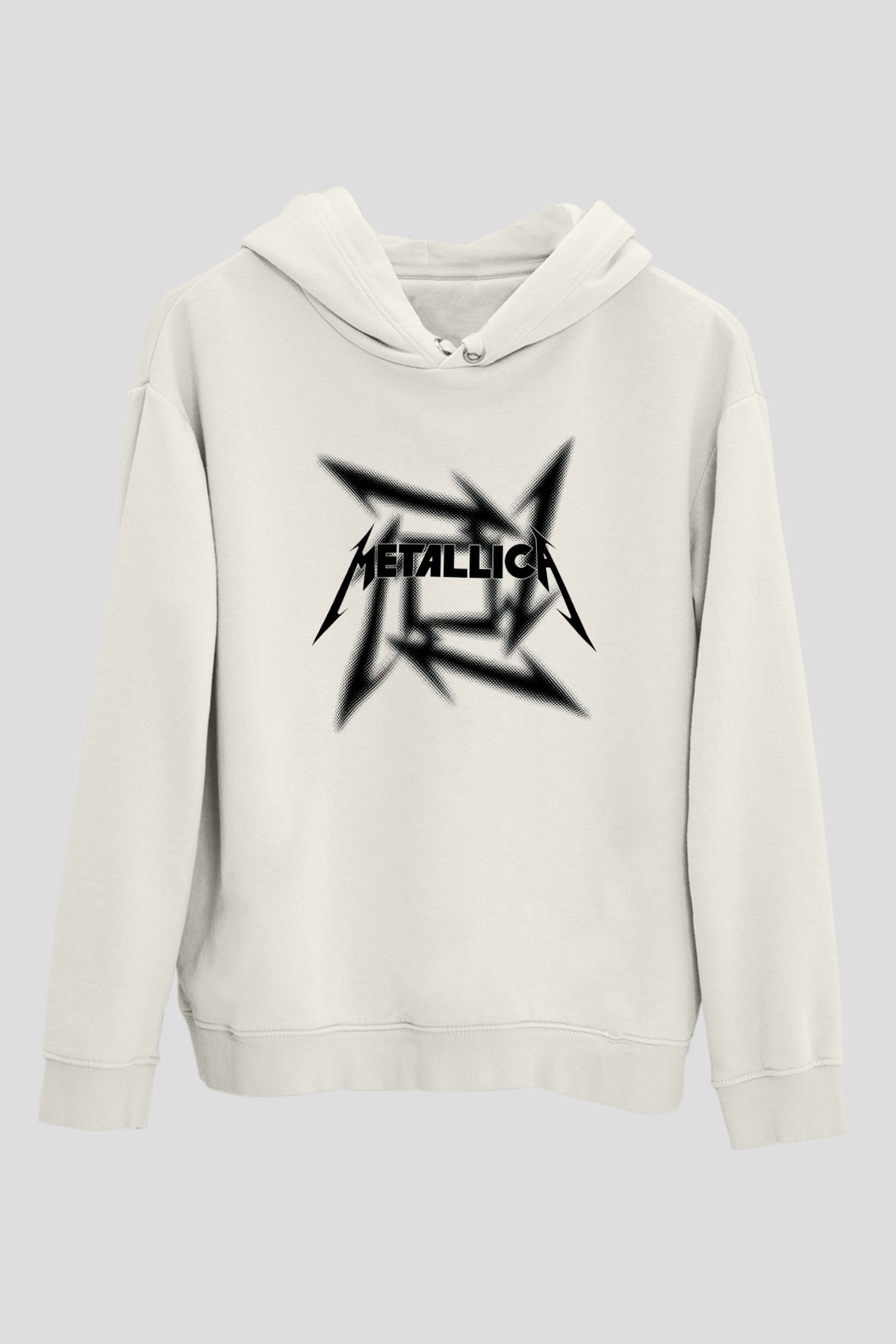 Metallica Beyaz Unisex Kapşonlu Sweatshirt