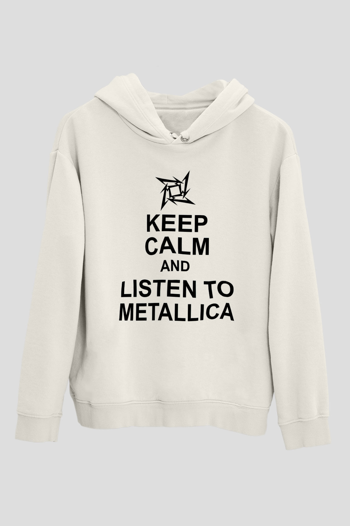 Metallica Beyaz Unisex Kapşonlu Sweatshirt