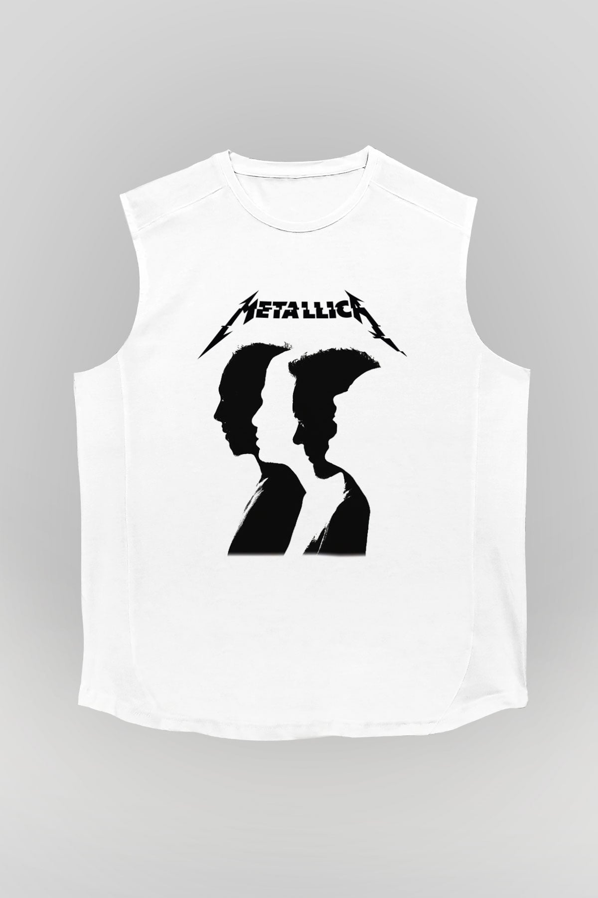 Metallica Beyaz Unisex Kolsuz Tişört