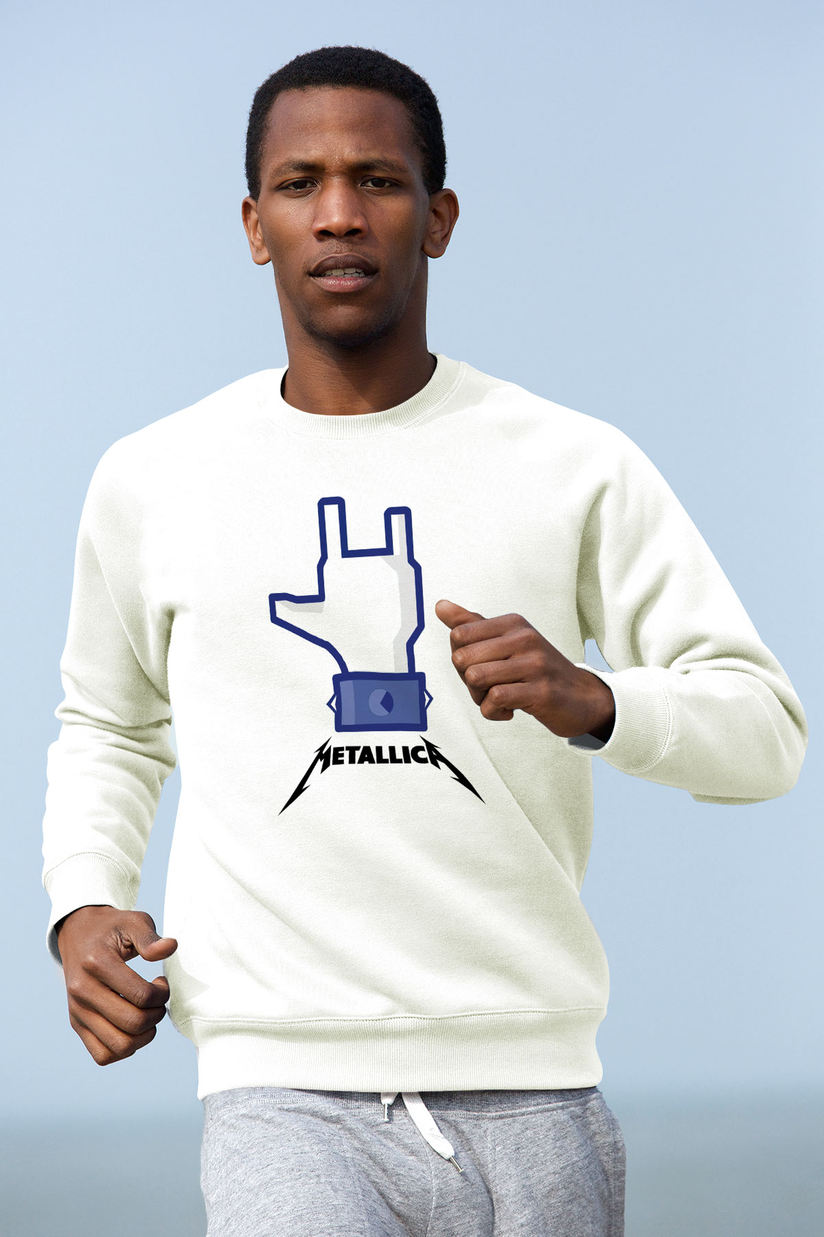 Metallica Beyaz Unisex Sweatshirt
