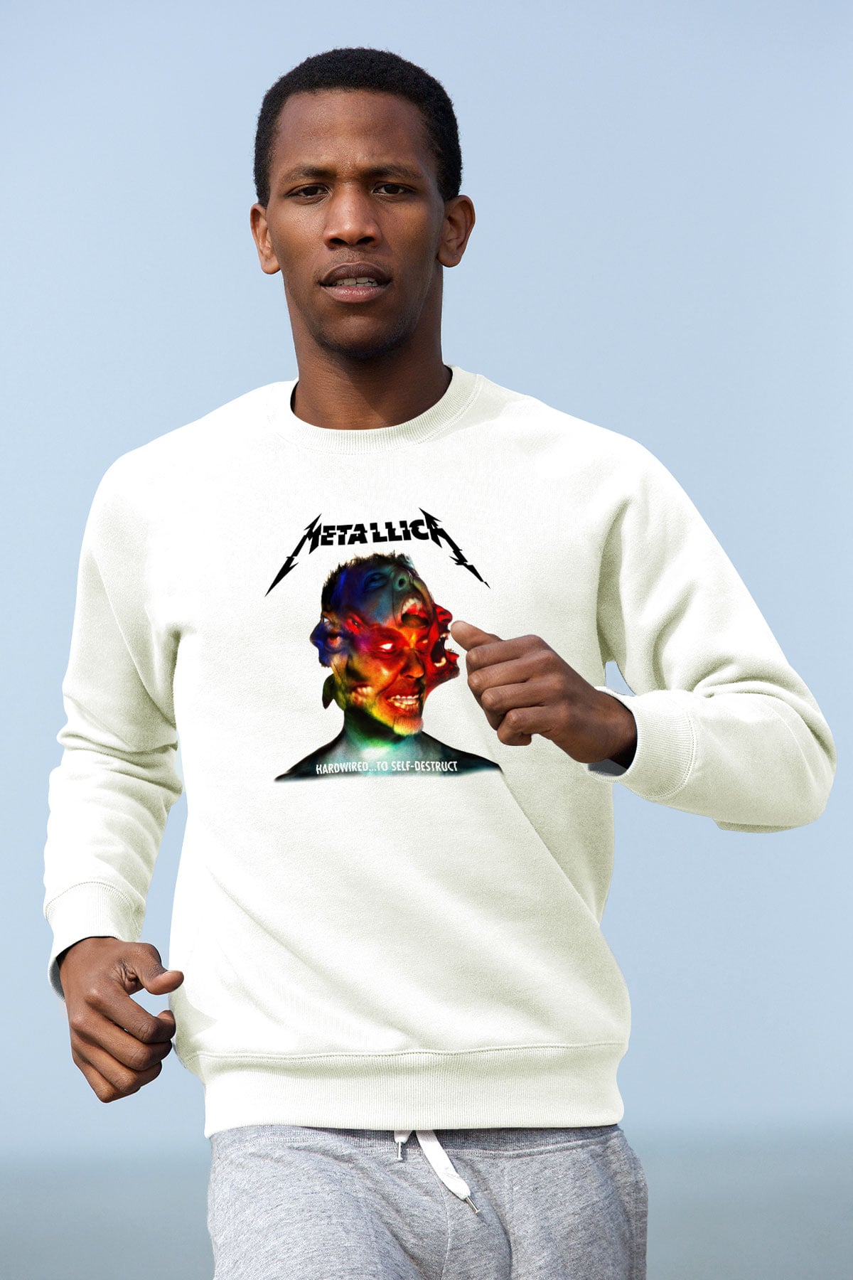 Metallica Beyaz Unisex Sweatshirt