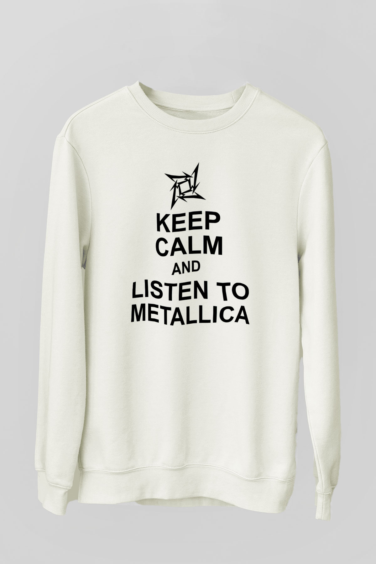 Metallica Beyaz Unisex Sweatshirt
