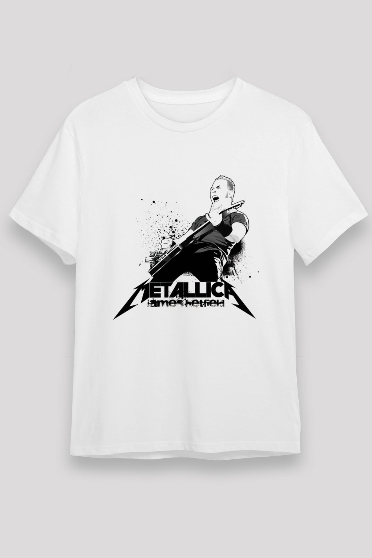 Metallica Beyaz Unisex Tişört T-Shirt - TişörtFabrikası