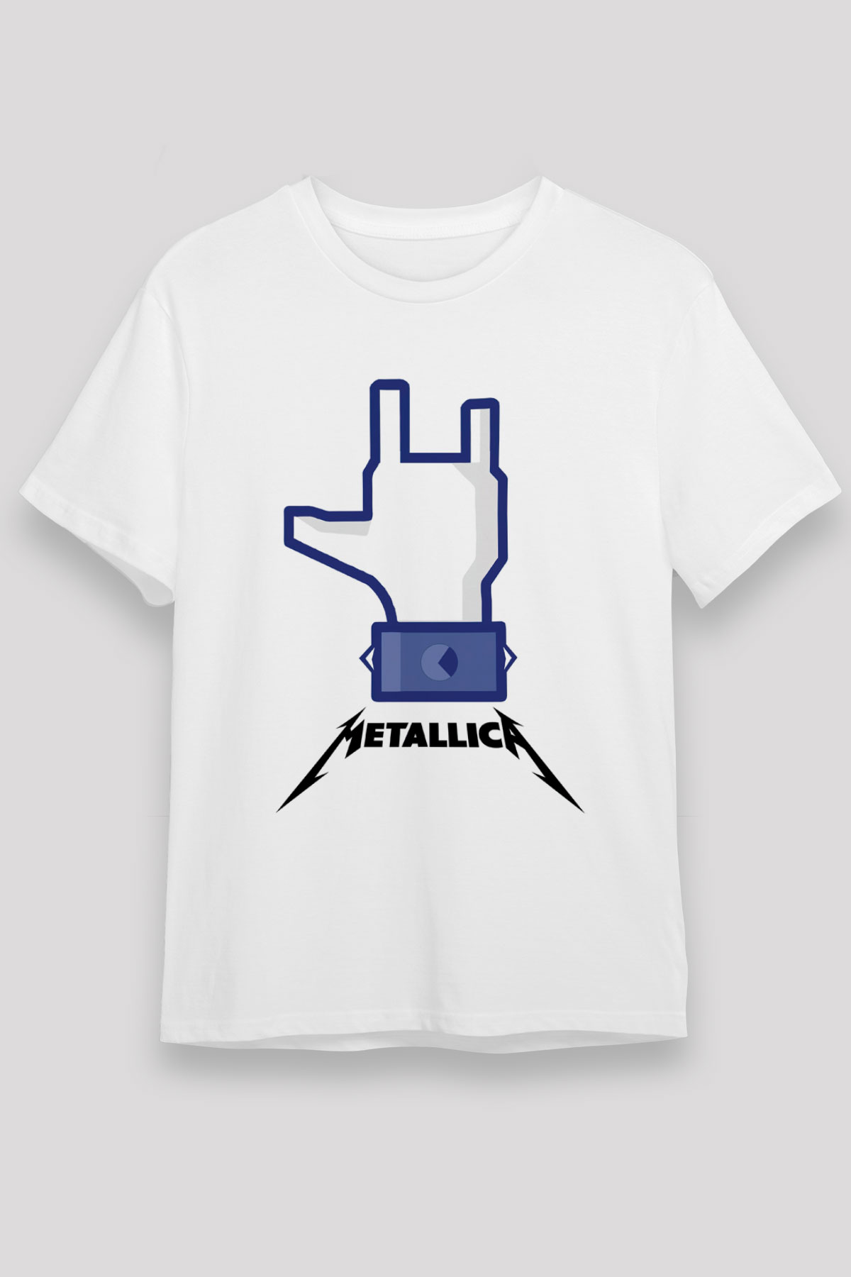 Metallica Beyaz Unisex Tişört T-Shirt - TişörtFabrikası