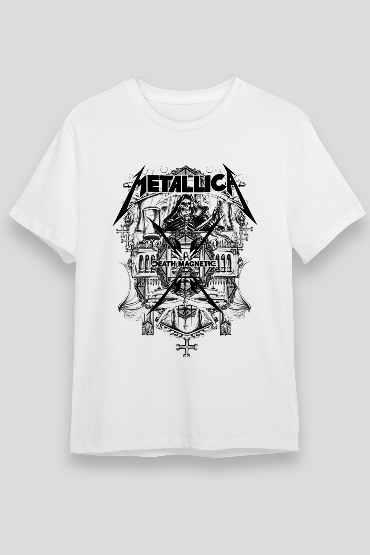 Metallica Beyaz Unisex Tişört T-Shirt - TişörtFabrikası