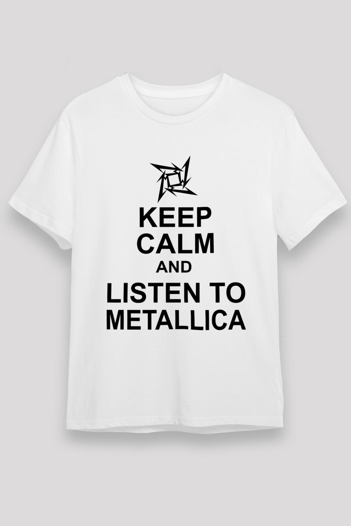 Metallica Beyaz Unisex Tişört T-Shirt - TişörtFabrikası