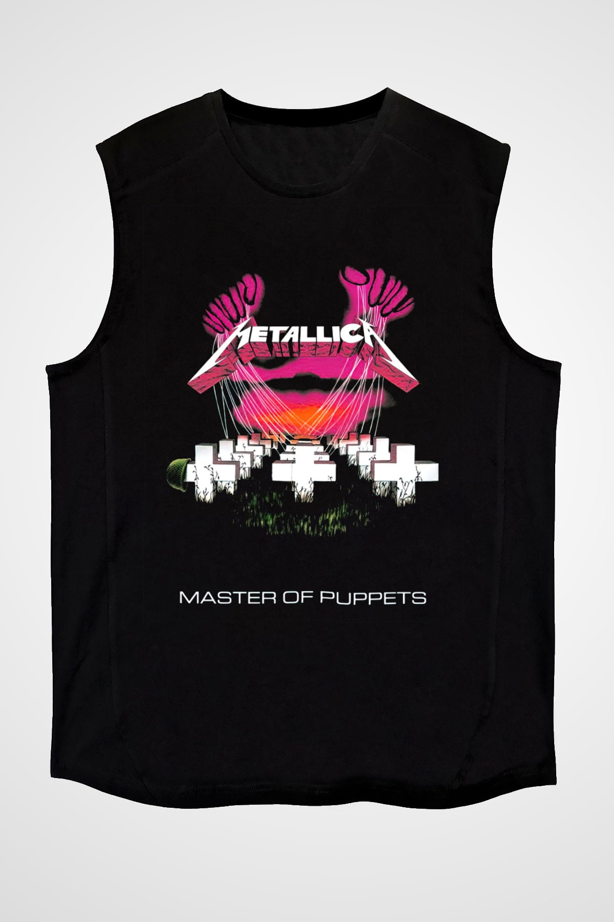Metallica Master Of Puppets Siyah Unisex Kolsuz Tişört