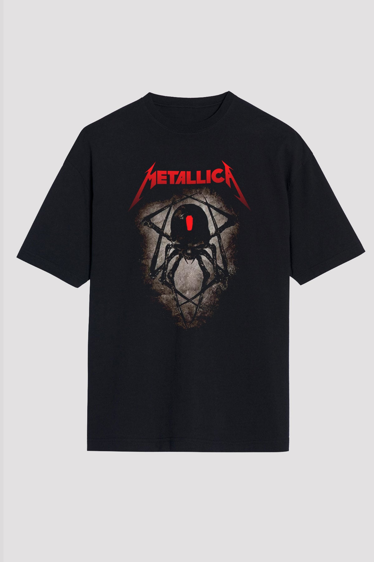Metallica Siyah Unisex Oversize Tişört T-Shirt