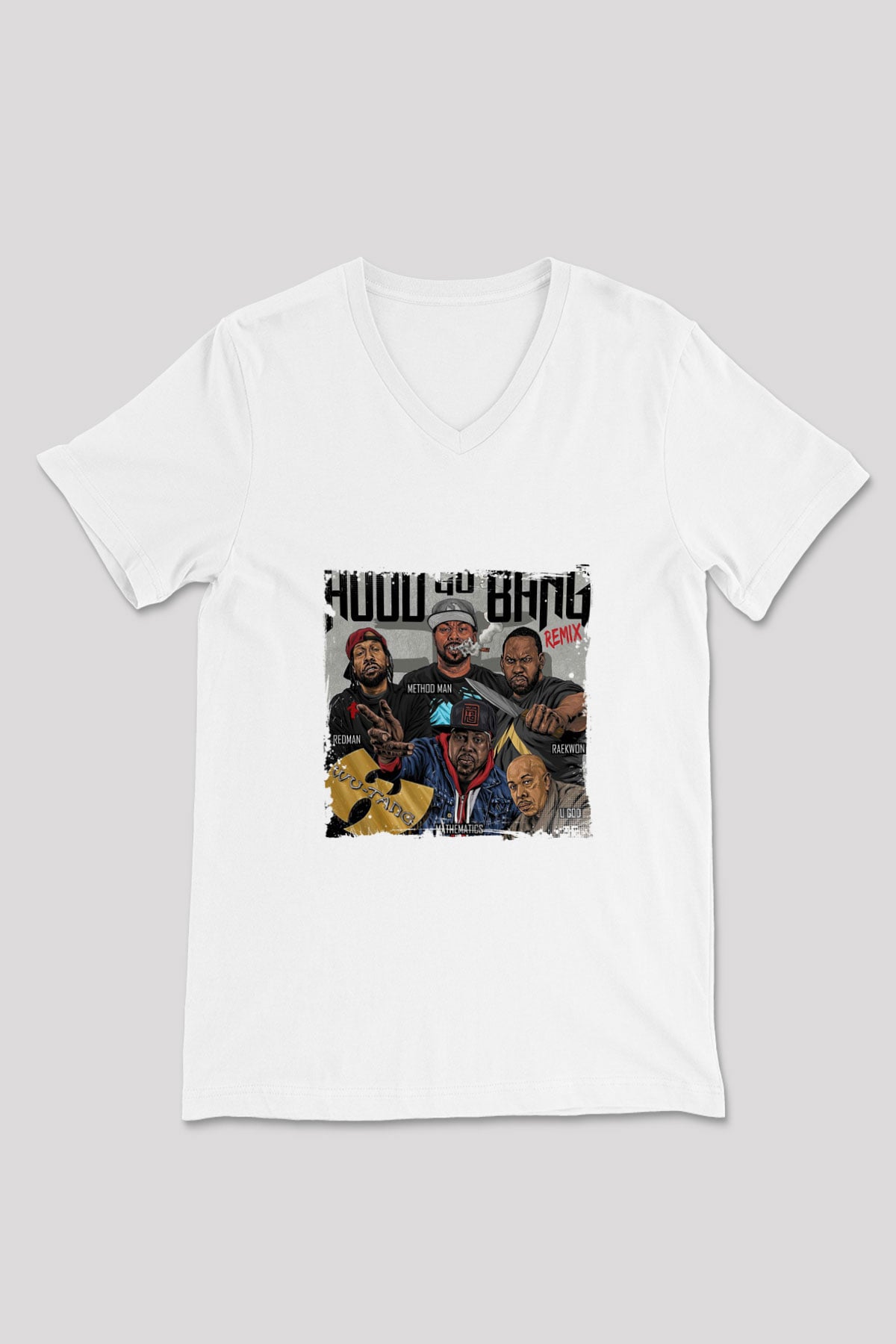 Method Man Baskılı Beyaz V Yaka Unisex Tişört