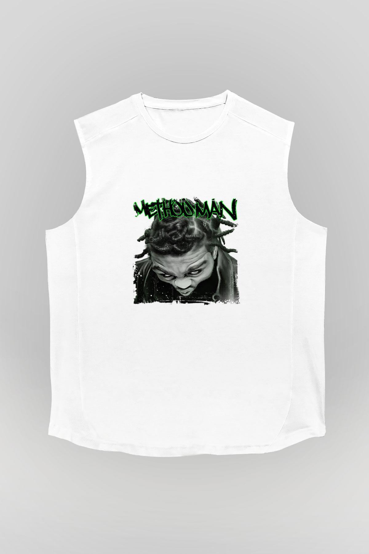 Method Man Baskılı Unisex Beyaz Kolsuz Tişört