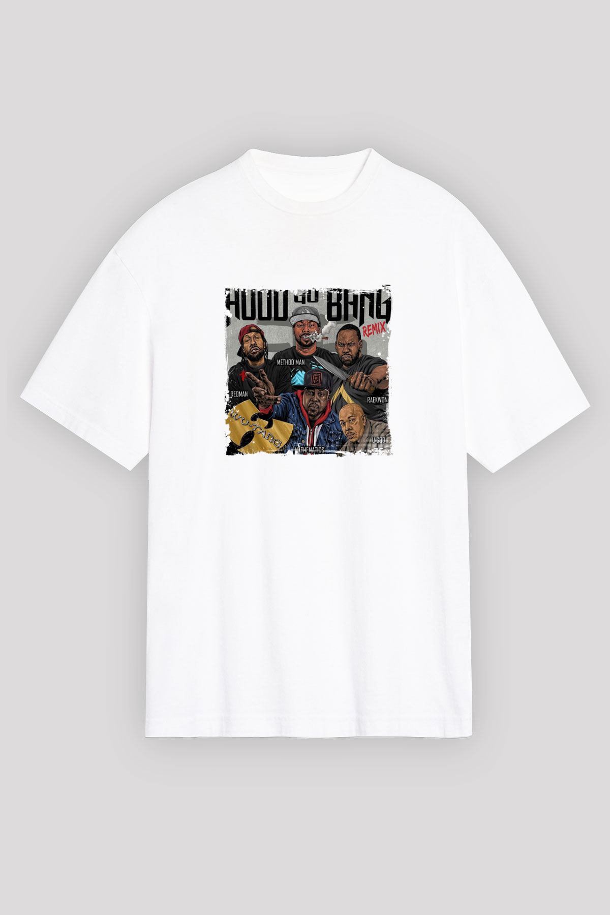 Method Man Baskılı Oversize Beyaz Tişört